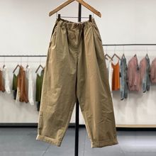 日韩外贸尾单清仓女装纯色百搭休闲裤秋季宽松显瘦松紧腰哈伦长裤