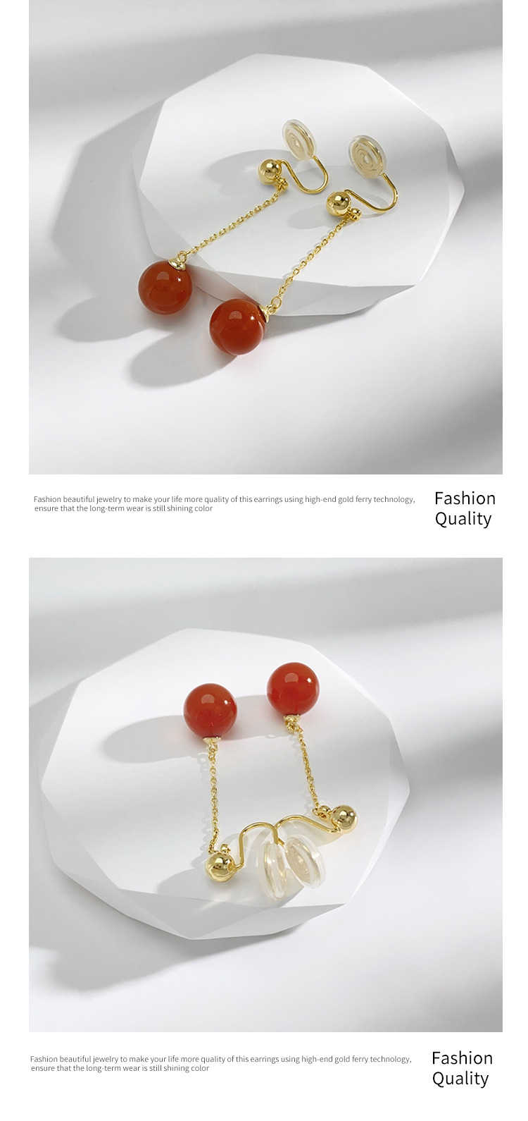 9g Weight 925 Sterling Silver Ear Needle Material Drop Earrings, Ear Cuffs Classification 1 Pair Quantity Holiday, Date Occasion 1 Pair Elegant Sweet Geometric Mostacilla Brass Drop Earrings Ear Cuffs
