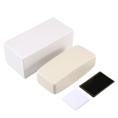 范家白色精裝盒太陽鏡精品盒套裝眼鏡盒鏡片框架收納便攜輕盈