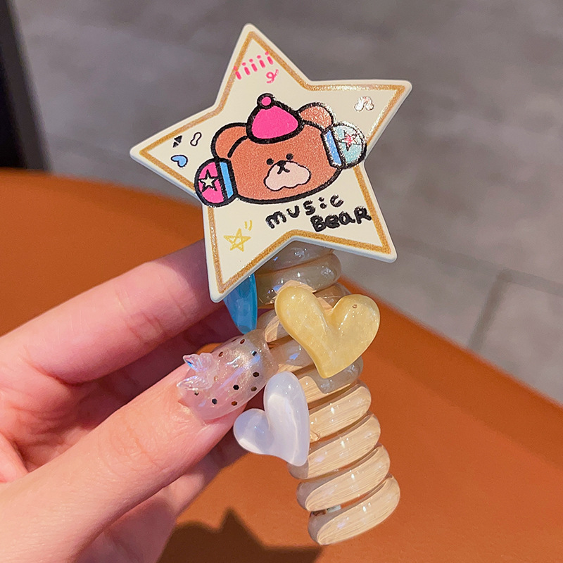 Línea telefónica trenzada transfronteriza, anillo para el cabello, perla, cabello trenzado recto, artefacto femenino, cola de caballo alta, burbuja, cabello trenzado, cuerda, accesorios para el cabello