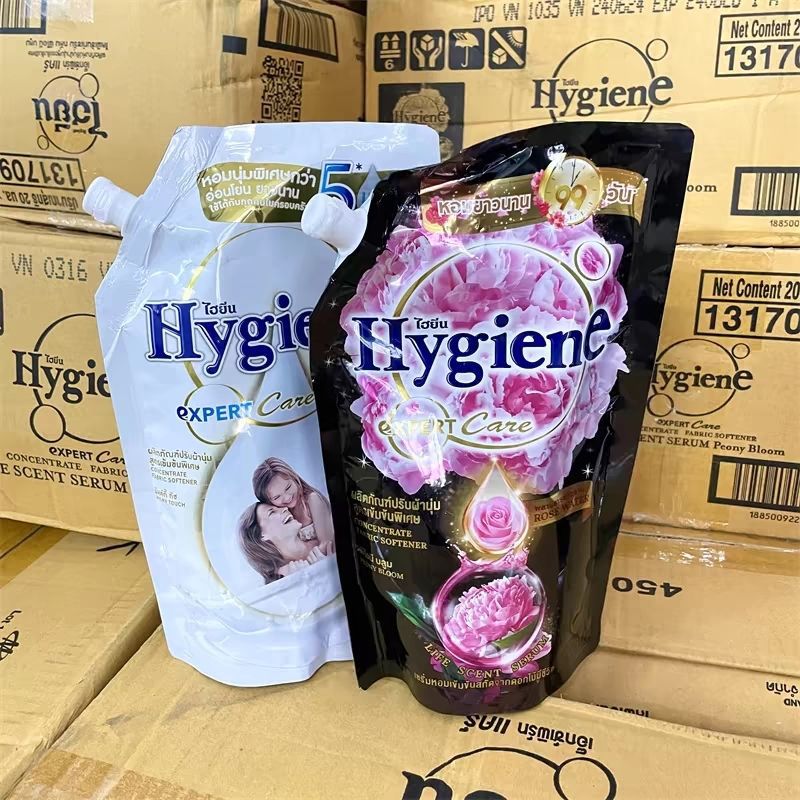 泰国Hygiene柔顺剂洗衣液香味持久留香除菌防静电衣物护理液480ml