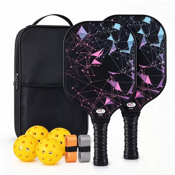 Factory Fiberglass Pickleball Rackets Carbon Fiber Outdoor Sports Pickleball Rackets in Stock Cross-Border Wholesale