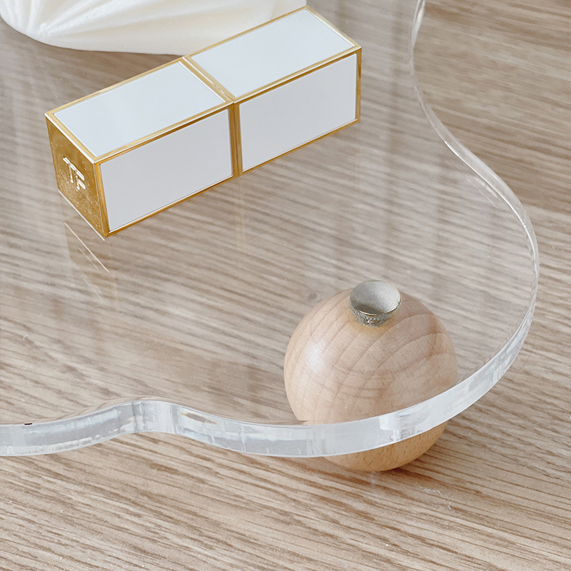アクリルジュエリー木製トレイ置物アロマキャンドル棚玄関デスクトップ香水サンプル収納展示