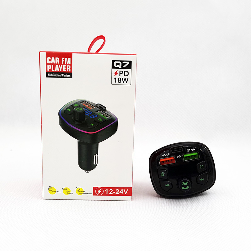 Cross-border E-commerce Direct Sales Car BlUetooth MP3 Player Hands-free Call Voice AnnoUncement PD Fast Charging U Disk