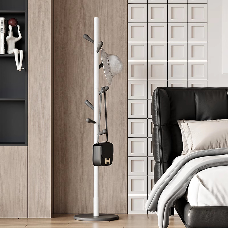 Clothes Rack Floor-Standing Bedroom Clothes Rack Rental Room Bedside Coat Rack 2025 New Style Does Not Occupy Space Bag Rack