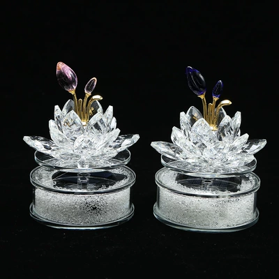 Car ornaments Ornaments Transparent Square Glass Vase