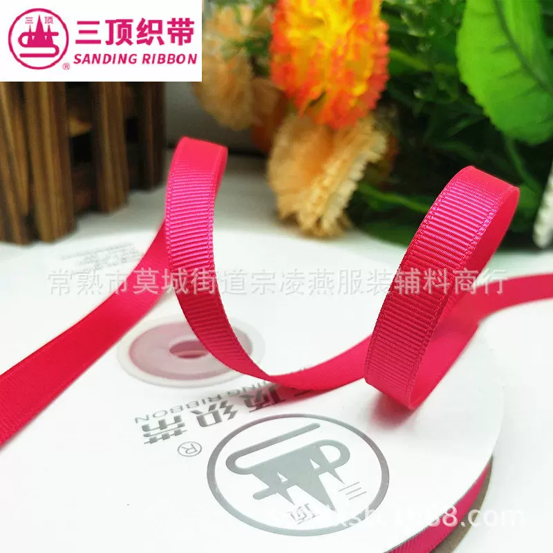 Three -top webbing 1cm colored threaded webbing ribs horizontal woven strap handmade bow material plus price reduction wholesale