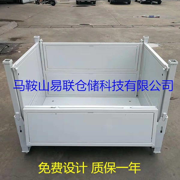 周转铁箱　钢板料箱 金属铁箱 仓储铁箱 铁箱厂家 可 折叠可堆垛