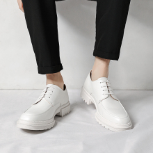 白色皮鞋男英伦摄影婚纱影楼主持演出商务增高西装伴郎结婚新郎鞋