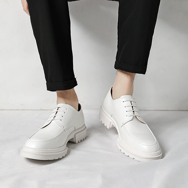 Белые туфли для leather shoes English style для фотосессий, костюм высокого уровня