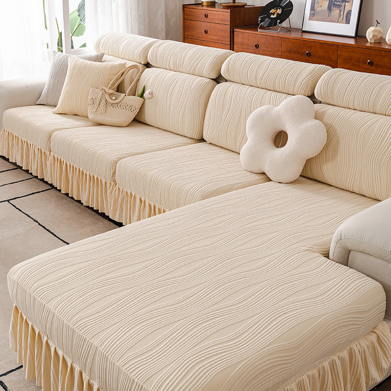 Skirt four seasons universal sofa hat jacquard velvet non-slip all-inclusive universal dustproof 2024 new sofa cover