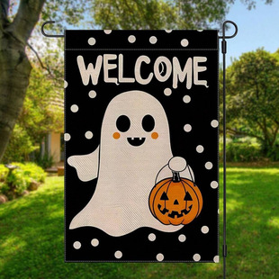 Q 25424 Double linen holiday garden flag ���黨�@��羳
