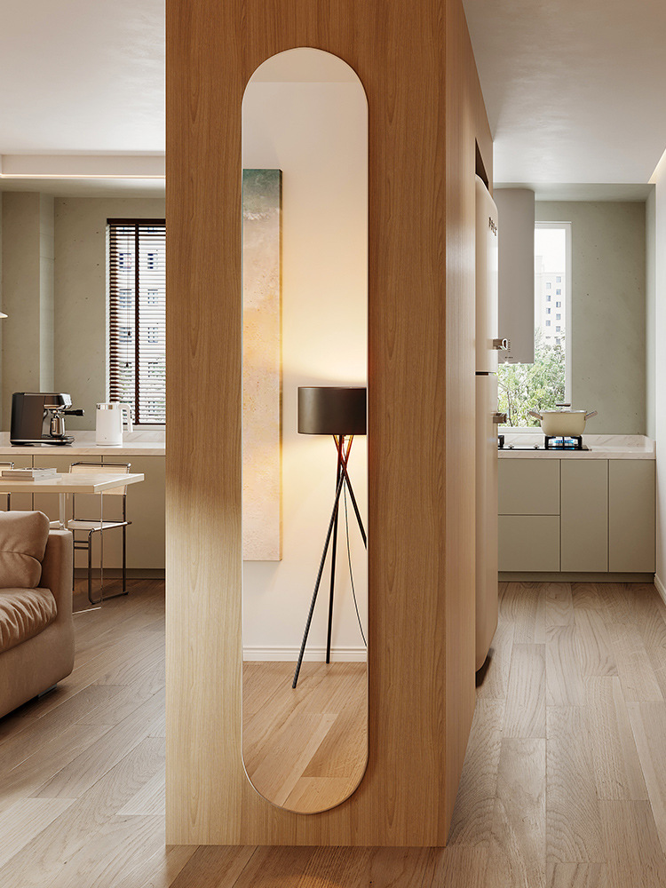 Frameless Dressing Mirror Bedroom Home Ultra-narrow Explosion-proof Full-length Mirror Entrance Living Room Wall-mounted Self-adhesive Fitting Mirror