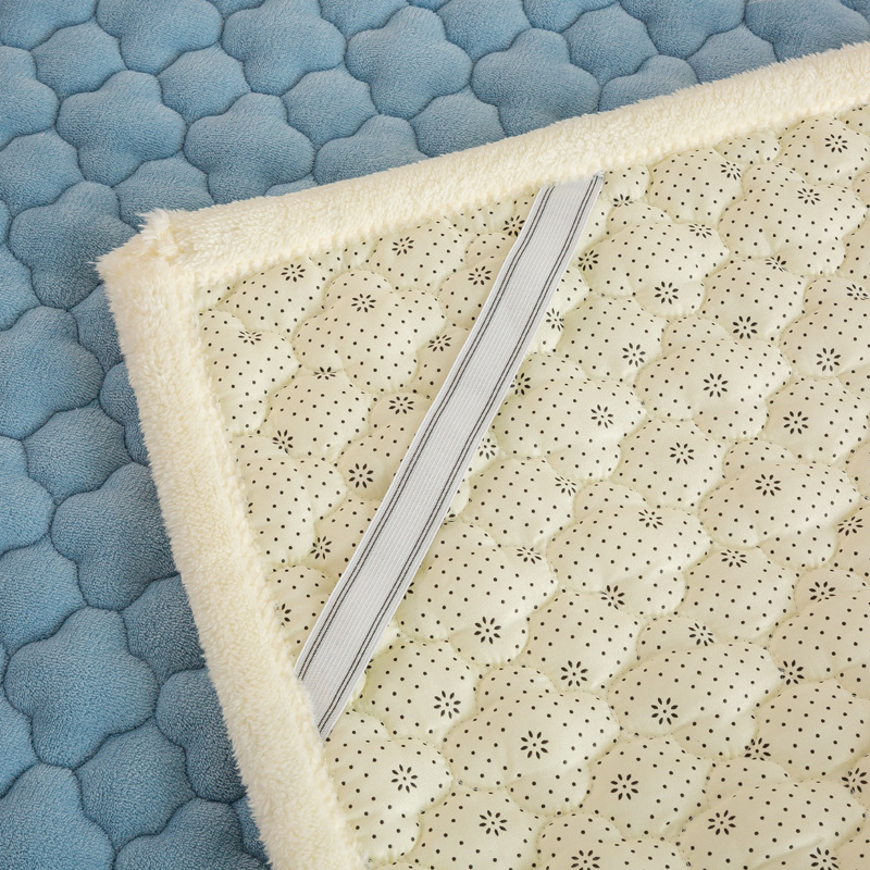 De calentamiento rápido de terciopelo de leche colchón antideslizante acolchado colchón de invierno engrosada terciopelo de coral caliente sábana ajustable al por mayor