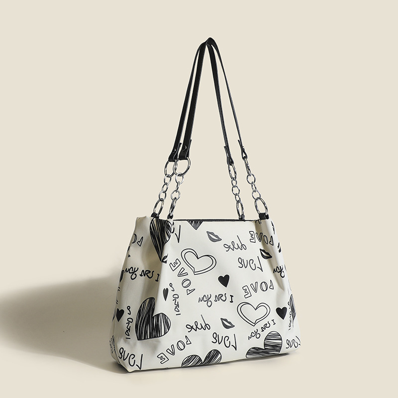 Modische Umhängetasche, neu eingetroffene bedruckte Unterarmtasche mit Kette, Damenhandtasche, neue lässige Einkaufstasche mit großem Fassungsvermögen._voghion.com