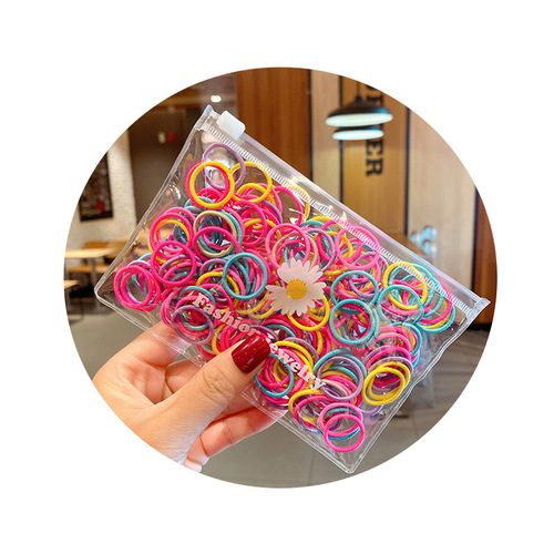 Korean children's thumb ring does not hurt hair baby hair ring colorful small ring high elastic hair rubber band hair accessories