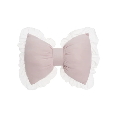Lace edge butterfly car headrest Headrest - waffle-pink-waist-lace-trim