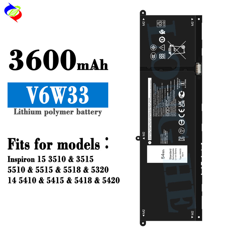 Suitable for Dell V6W33 Laptop Battery Inspiron15 3510/3515/5510/5515/5518