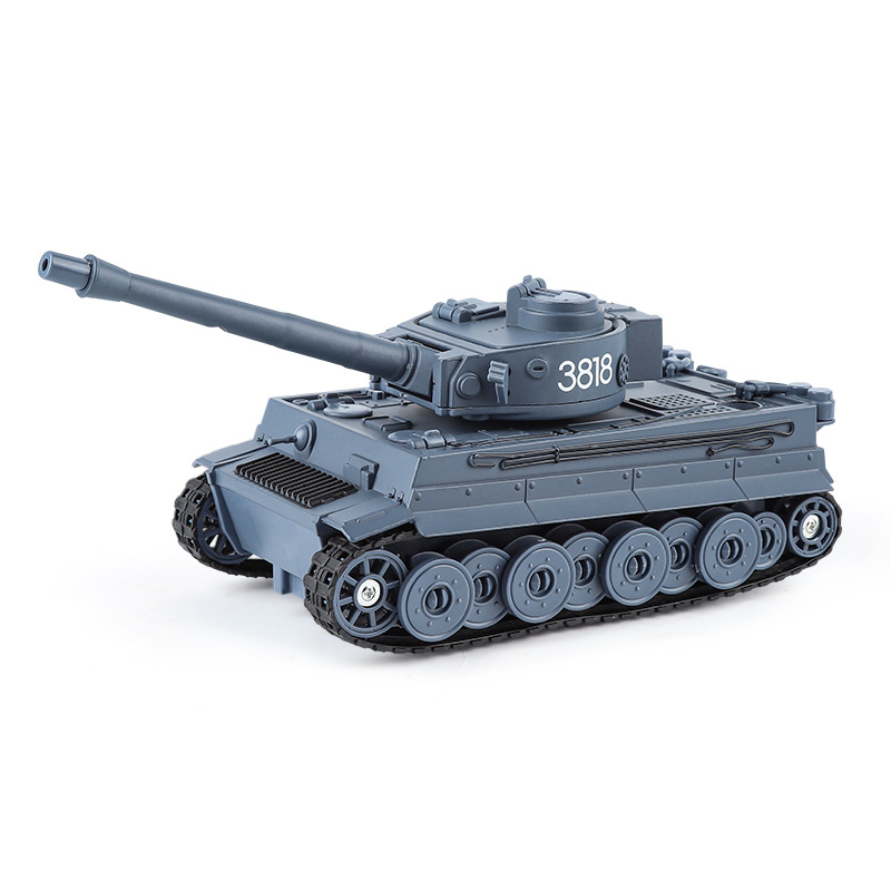 Tanque Tiger alemán modelo de aleación de pulverización de retroalimentación simulación acústica y óptica modelo militar de vehículo blindado
