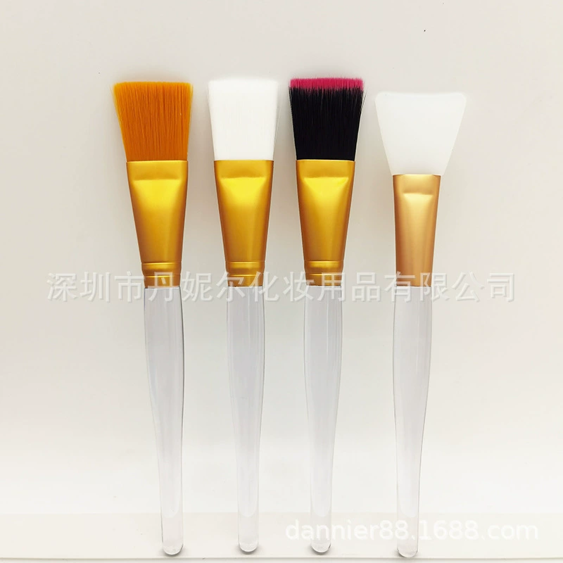 Silicone Face Mask Brush, Blade-Shape Applicator, Soft Silicone Head, 18 cm Clear Handle