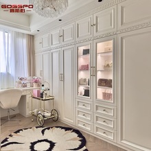 广州工厂美式法式橱柜实木衣帽间定制整体外贸衣柜别墅全屋