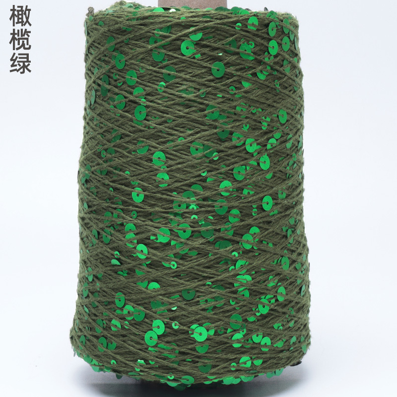 Silk Yue / mano DIY hilo de algodón multicolor brillante 3mm + 6mm sequilla 250 gramos de hilo de aguja de ganchillo