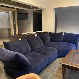Large Italian Edra Petal Fabric Sofa for Living Room, Designer Irregular Large Flat Corner Combination Villa