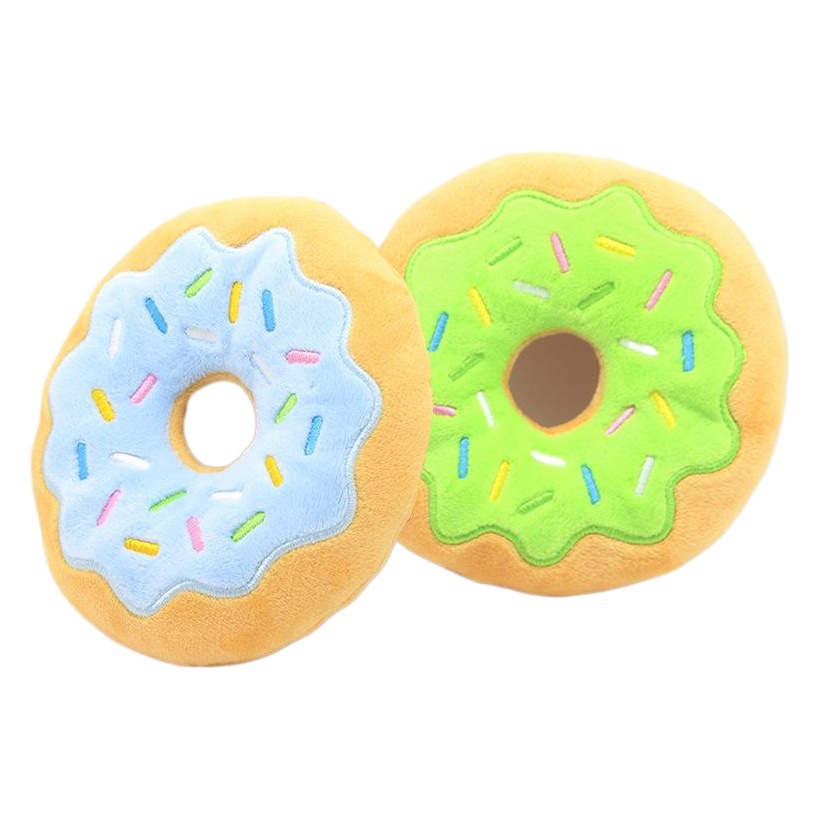 Nuevo donut mascota de peluche de juguete 15cm pan anillo de Navidad serie perro juguete de sonido