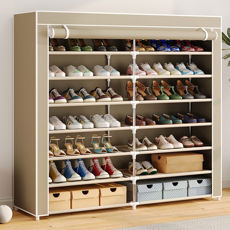 Fabric Shoe Cabinet Dust-Proof Shoe Rack Multi-Layer Home Entrance Aisle Dormitory Rental Shoe Storage Space-Saving