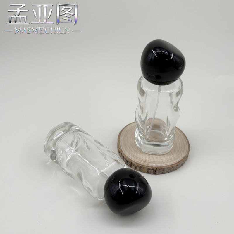 孟亚图香水日记50ml高端小众香水玻璃瓶 晶白料玻璃瓶 新款波浪瓶|undefined