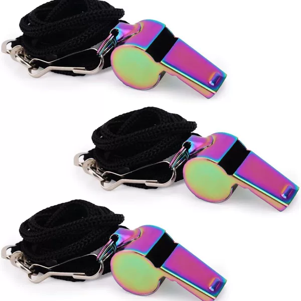 in stock generation subcontracted high quality stainless steel with rope colorful whistle outdoor survival life-saving coach football referee whistle