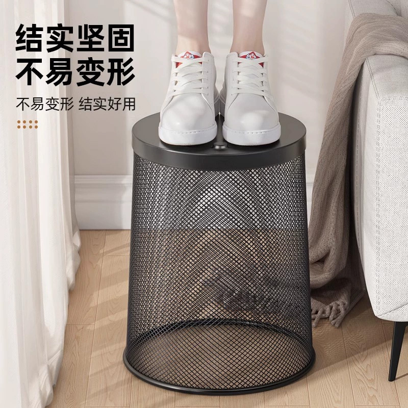 Open-top metal wire wastebasket for home use, large capacity, suitable for office, bedroom, living room, creative modern minimalist trash bin Open-top metal wire wastebasket for home use, large capacity, suitable for office, bedroom, living room, creative modern minimalist trash bin