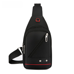 Korean-style Oxford fabric chest bag, Japanese minimalist casual waterproof crossbody bag for outdoor cycling and hiking, mobile phone storage chest bag