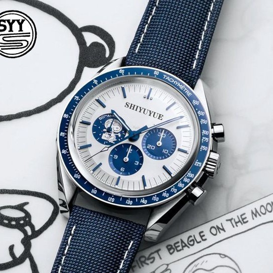 Sno Men's European Sw Popular Full-Function Chronograph Quartz Men's Luxury Simple Business Quote Chronograph Watch