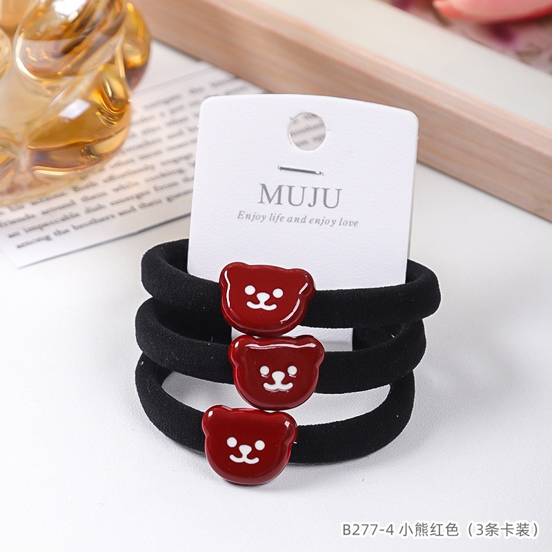 [Carga de tarjeta] sensación de alto nivel coreano de cabello de código de barras de moda de alta elasticidad de cabello anillo de cabello correa de cola de caballo