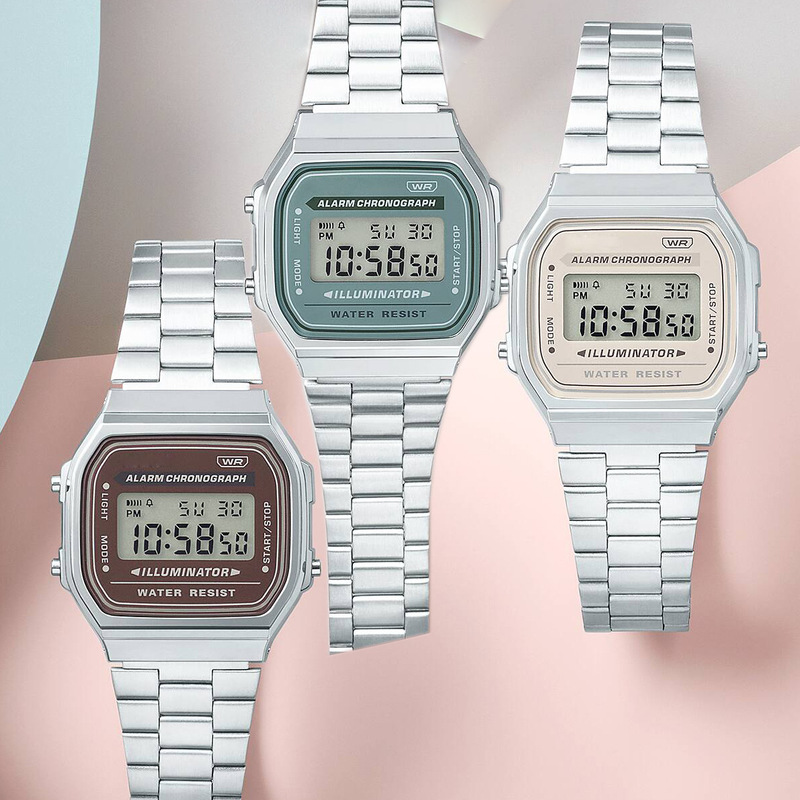 A158A168A159169AQ230 Multi-style Metal Electronic Watch for Men and Women, Steel Band, Waterproof, Vintage Classic