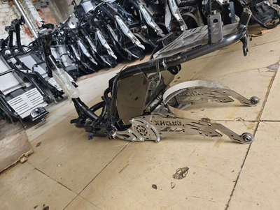 Kuqi S5 Sanyang CNSY Oil Motorcycle frame - cool-s5-integrated-warehouse-frame-hanging-frame-flat-fork