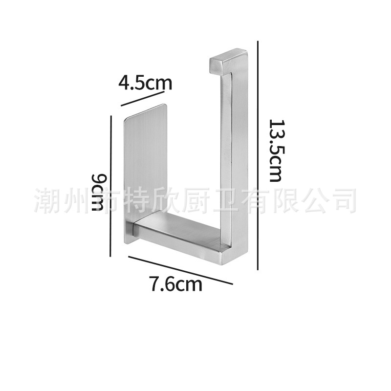 Caja de pañuelos de cocina titular de rollo negro inodoro de acero inoxidable titular de pañuelos ponche-Libre Rollo de papel higiénico rack de almacenamiento transfronterizo