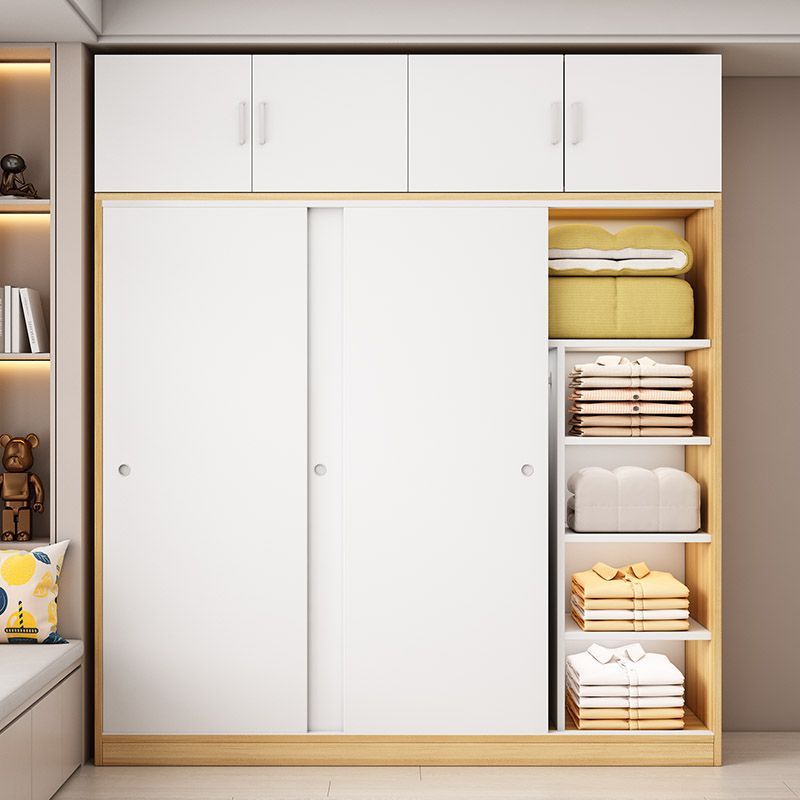 armario simple grosado dormitorio doméstico pequeño armario duradero puerta corredera de alquiler de la casa para adultos armario pequeño tipo de casa image 4