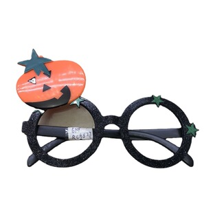 Factory direct supply of new Halloween no-piece pumpkin-shaped glasses holiday party supplies decorative ornaments makeup clothing