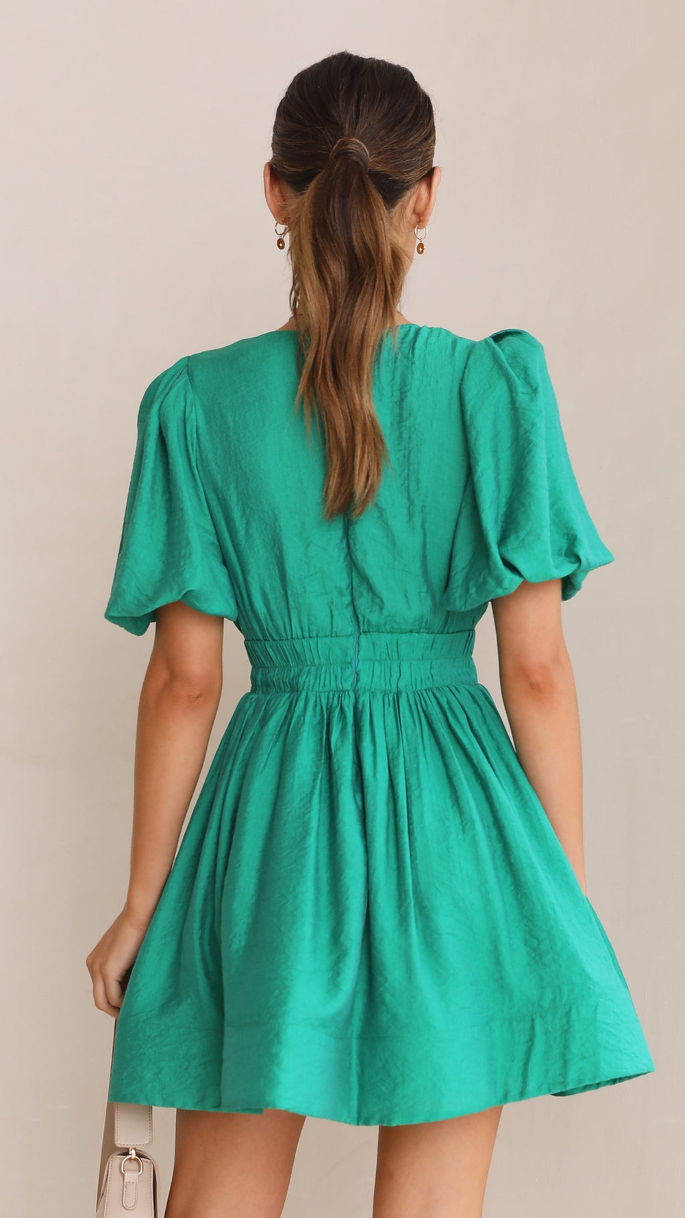 420g Weight Above Knee Dress Length Type Short Sleeve Sleeve Length Regular Dress Dresses Type Bishop Sleeve Sleeve Type Polyester Fabric Type Mid Waist Waist Line Daily Occasion V Neck Neckline Regular Fit Fit Type Solid Color Pattern Summer Season Women's Gender Zipper Design Vacation Style Wholesale Women's Vacation Zipper Solid Color Daily V Neck Short Sleeve Regular Dress 7