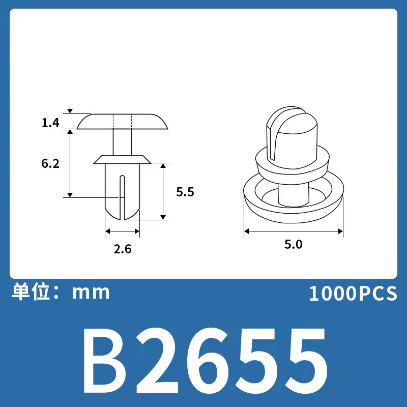 Expansión remache de nylon niño y madre hebilla de plástico hebilla de nylon remache fijo clip hebilla Blanco Negro