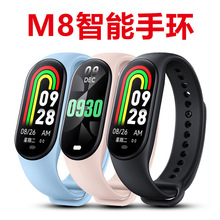 跨境M8智能手环运动计步心率血压血氧健康监测蓝牙运动电子M8手表