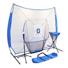 棒球训练网棒垒球户外打击t座练习儿童投球7x7平面挡网便携式网兜