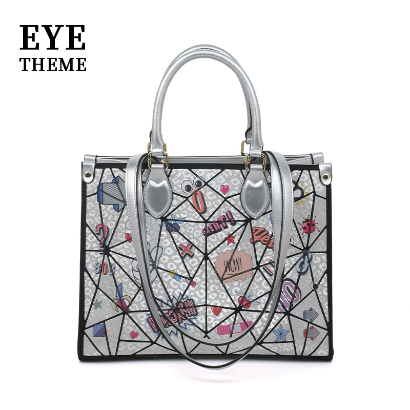 Bolsa de impresión de gran capacidad de diamante clásica europea y americana nobles tendencia de mujeres con cremallera bolso 2792 #