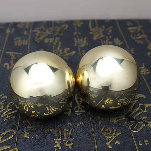 All-brass solid copper ball health ball fitness ball for middle-aged and elderly people health ball hand ball massage ball player pair