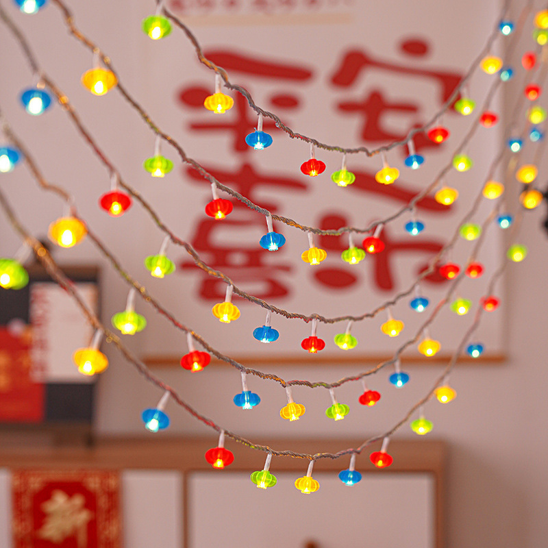 新年led小彩灯红灯笼灯串中国结家用过年元宵节庭院氛围装饰彩灯-阿里巴巴