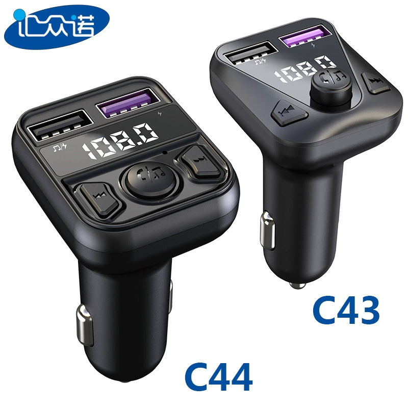 Автомобильный MP3 Bluetooth-плеер C43/C44 громкой связи FM-передатчик двойной USB без потерь звук качественный Автомобильный MP3