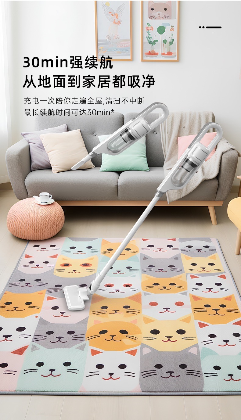 Wireless vacuum cleaner for car and home use, handheld, high suction power, convenient for pet hair, portable vacuum cleaner, multifunctional for car use, new