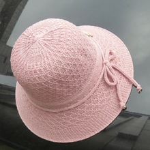 帽子夏季女防晒帽新款百搭夏季针织帽渔夫帽波浪边防晒遮阳帽包邮